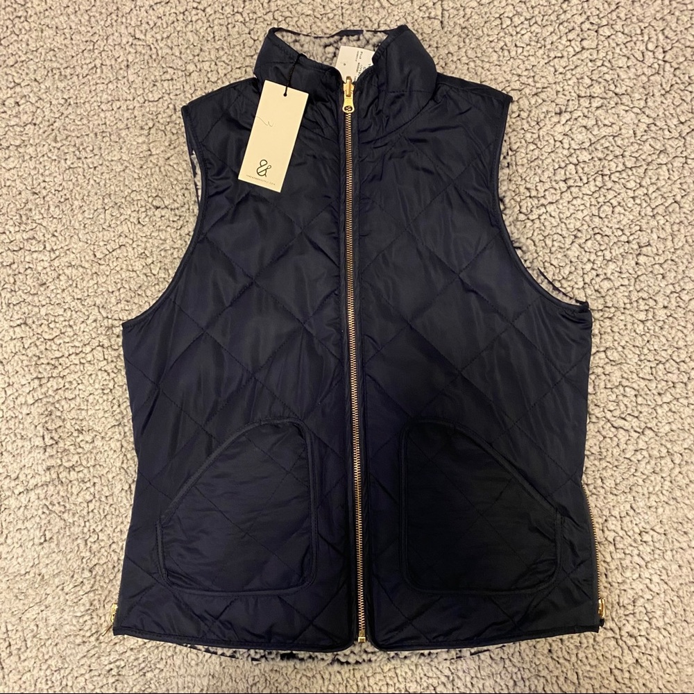 Thread & Supply Navy Sherpa Vest